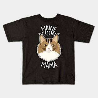 Maine Coon Cat Mama Kids T-Shirt